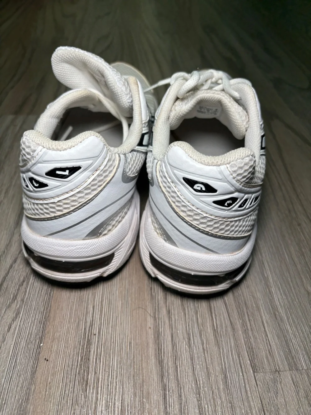 Asics White and Black Mesh Athletic Sneakers - Picture 4 of 7